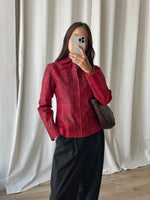 100% Leather python red jacket