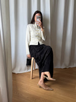 Real leather mesh butter mule