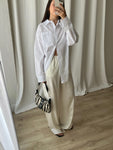 100% Cotton oversize shirt - White