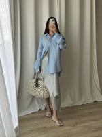 100% Linen comfy shirt - Cielo
