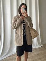 Pure silk taupe blazer