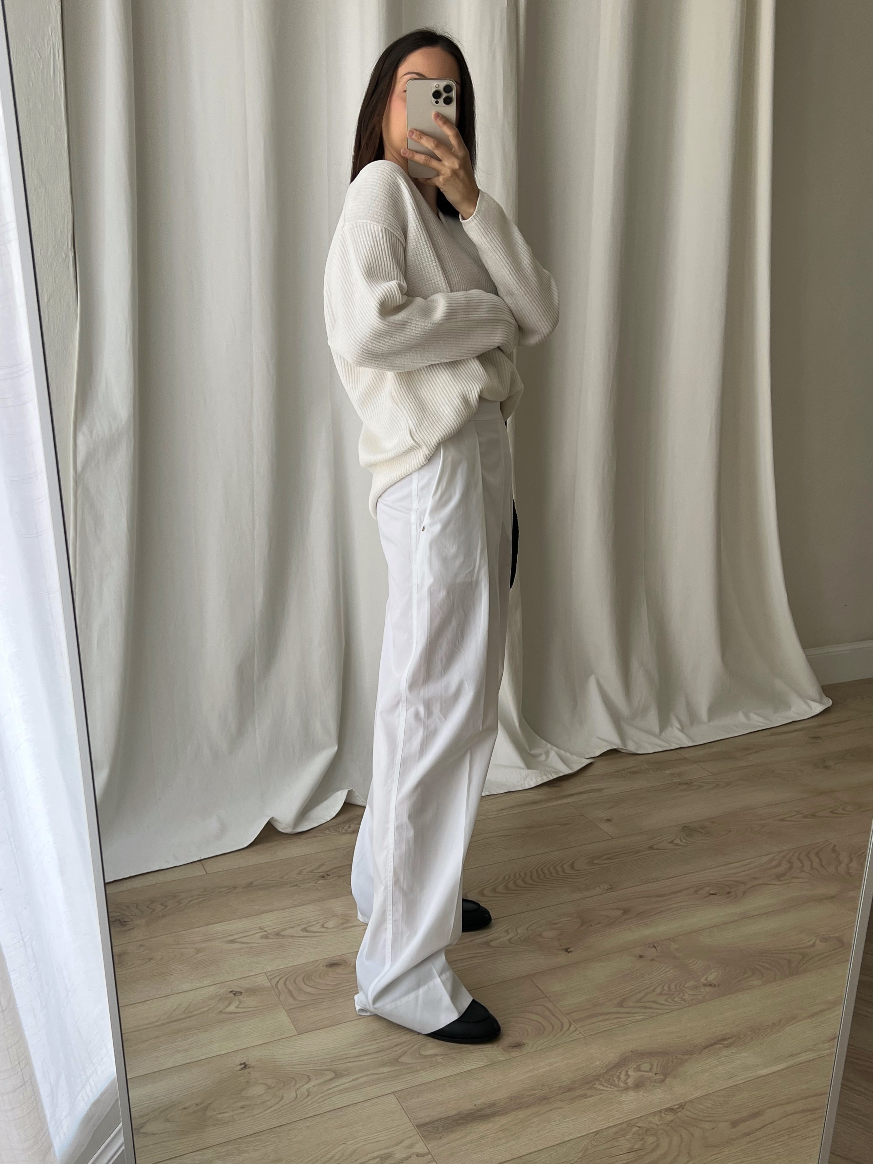Sportmax cotton white pants