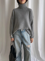 Pure cashmere cosy turtleneck - Pearl grey