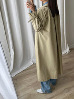 Cotton blend beige trench