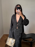 Oriental liquid top - Black