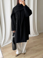 Marella pure wool black coat