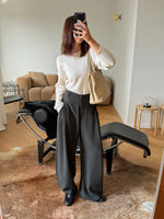 Pure viscose tailored pants - Army
