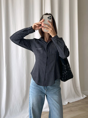 Armani viscose blend pinstriped shirt