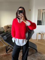 80% kid mohair soft pull - Chili