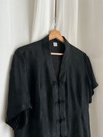 Pure silk oriental black shirt