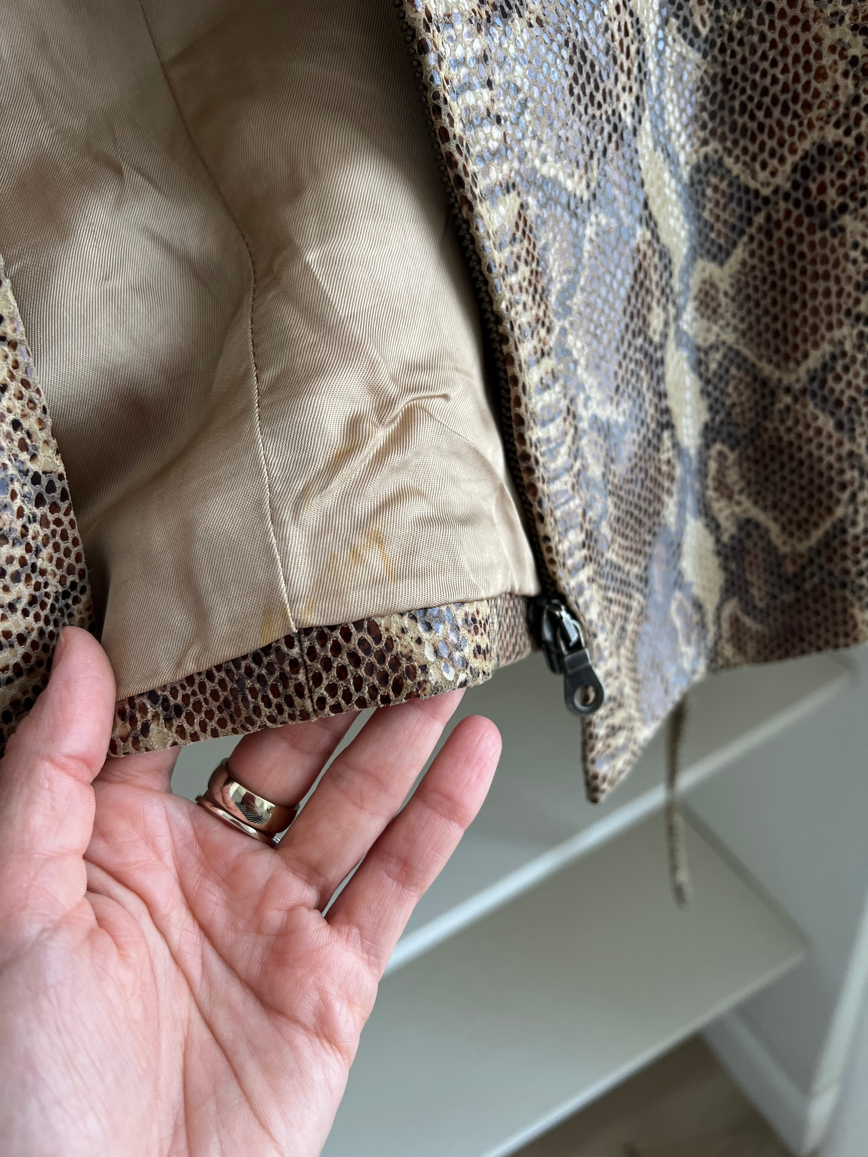 100% Leather python jacket