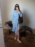 Cotton & silk pareo - Cielo
