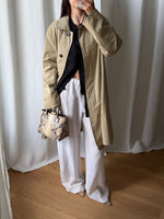 Classic belted camel trench