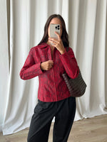 100% Leather python red jacket