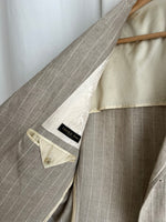 Pure linen genderless striped blazer