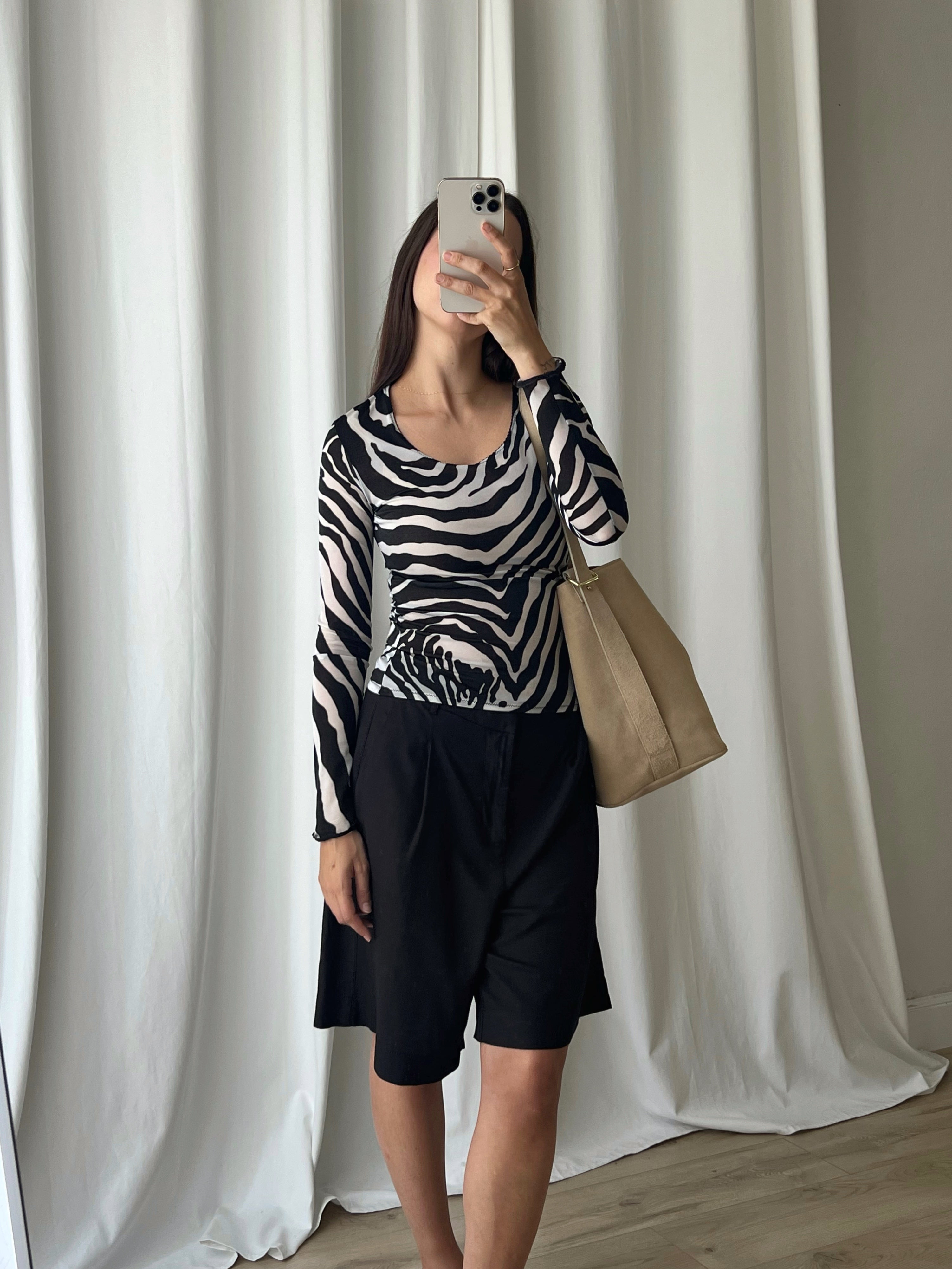 Dolce & Gabbana zebra mesh top