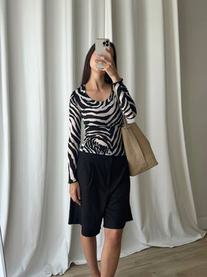 Dolce & Gabbana zebra mesh top