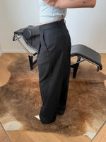 Tailored 100% linen pants - Black