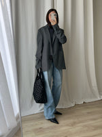 Made in Italy wool blend grey blazer