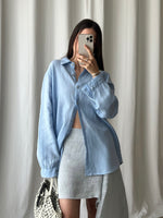 100% Linen comfy shirt - Cielo