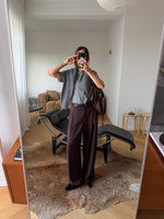 Pure viscose tailored pants - Coffee