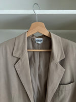 Pure silk taupe blazer