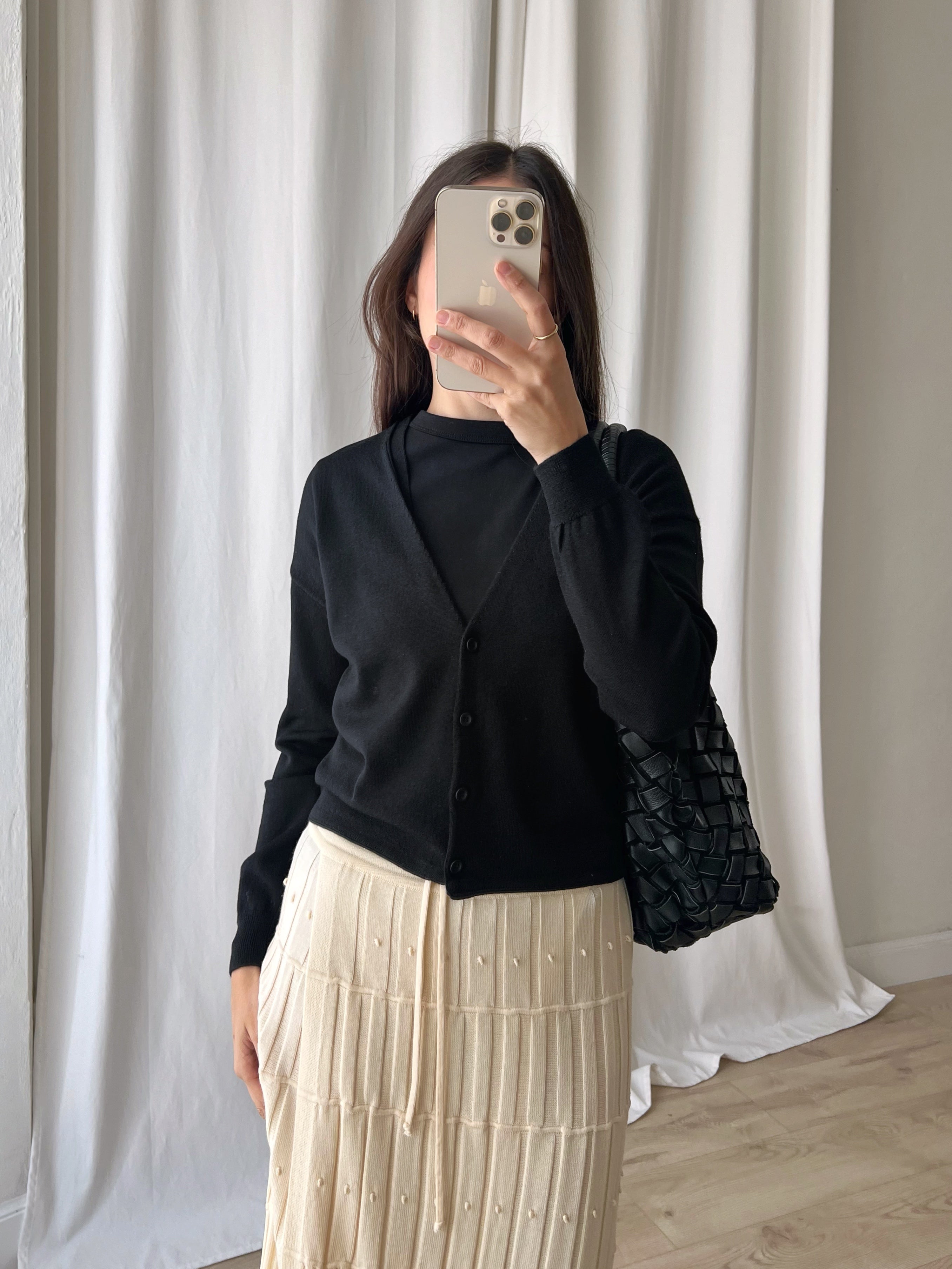 Prada pure wool crop cardigan