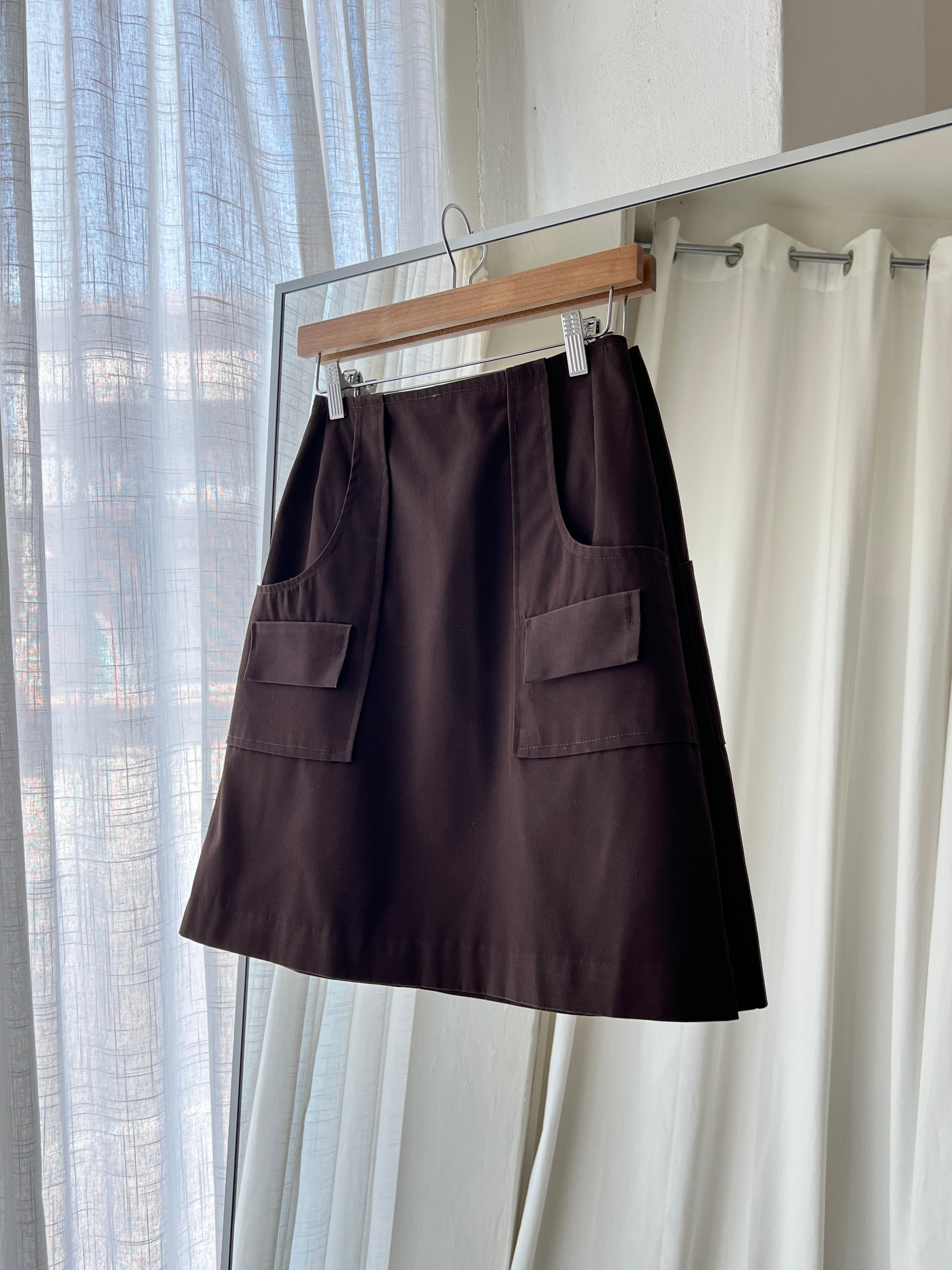 70s chocolate skirt