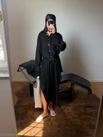 Viscose & silk pareo - Nero