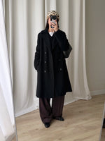 Marella wool and angora black coat