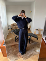 Pure viscose tailored pants - Navy