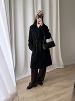Marella wool and angora black coat