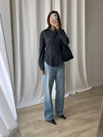 Armani viscose blend pinstriped shirt