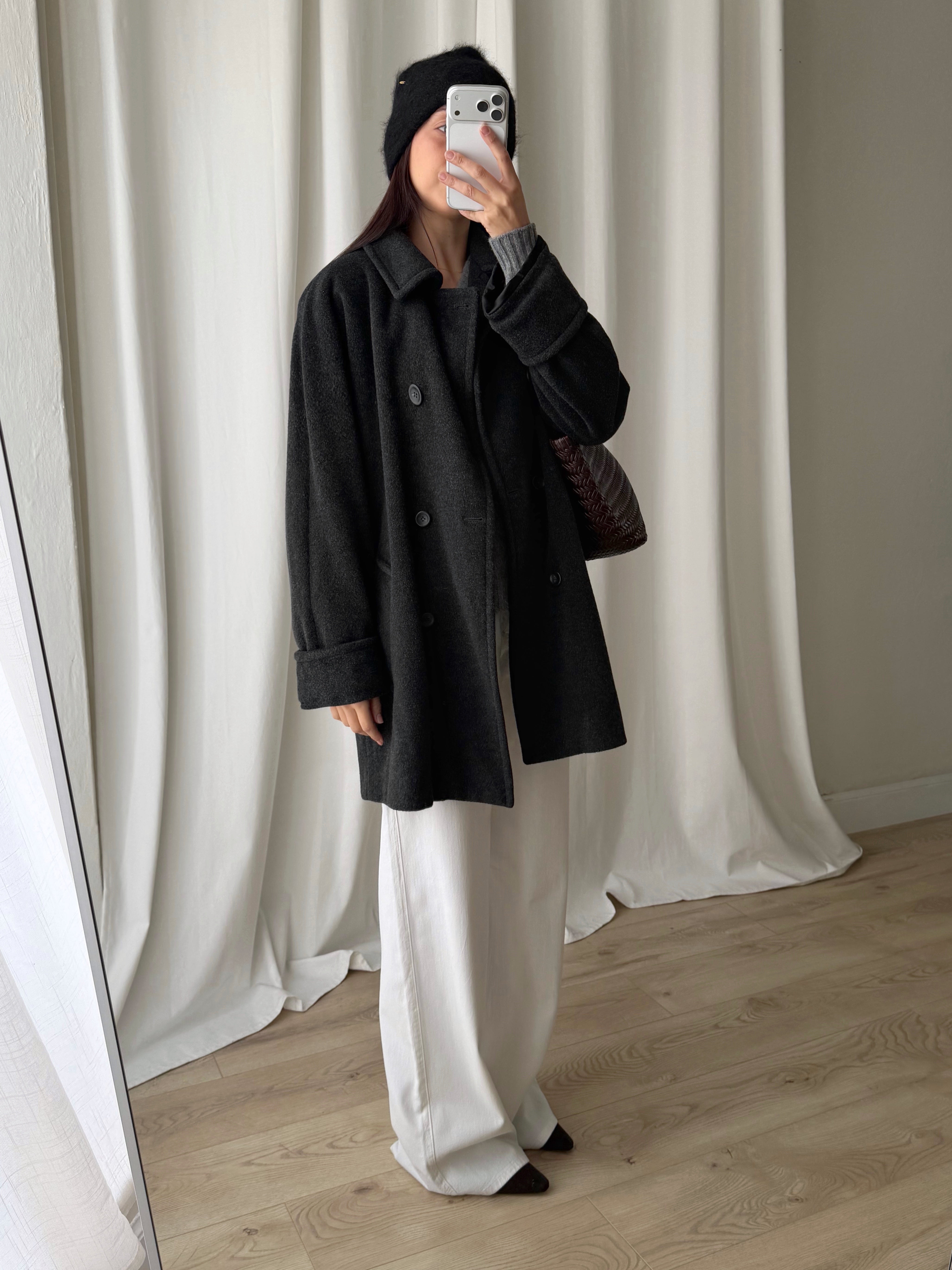 Marella pure wool grey coat