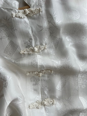 Pure silk oriental white shirt