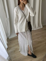 Made in Italy cotton blend white pull