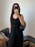 Ribbed tank top - Black