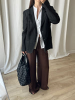 Pure linen black blazer