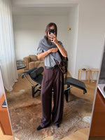 Pure viscose tailored pants - Coffee