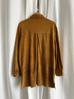 Real suede leather light brown jacket/shirt