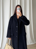 Piacenza pure wool blu long coat