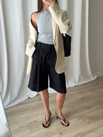 MaxMara pure linen black bermuda