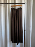 Silk & viscose liquid pants - Chocolate