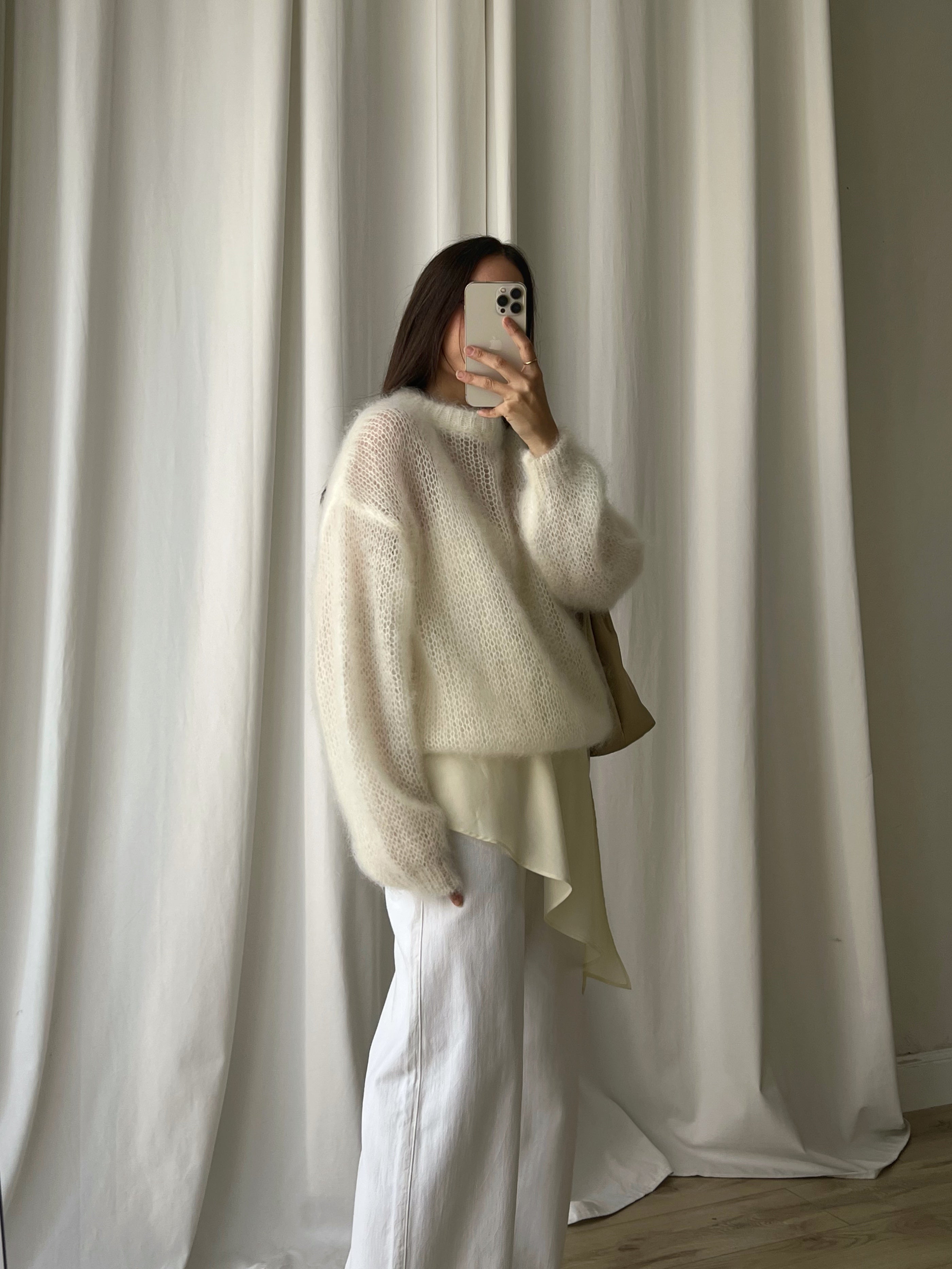 80% kid mohair soft pull - Latte