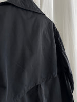 Super long black trench coat