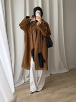 Persona wool and cashmere camel coat