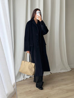 Piacenza pure wool blu long coat