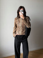 Real leather 90s python jacket