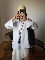 100% Linen shirt - Bianco