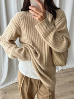 Pierre Cardin wool and angora beige pull